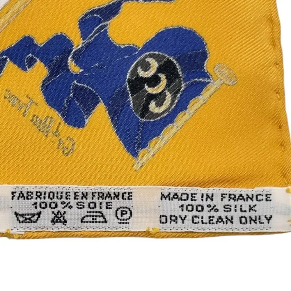 Hermes Carré 45cm 16” Square PAVOIS Silk Scarf Yellow x Multicolor W/Box - Picture 8 of 16